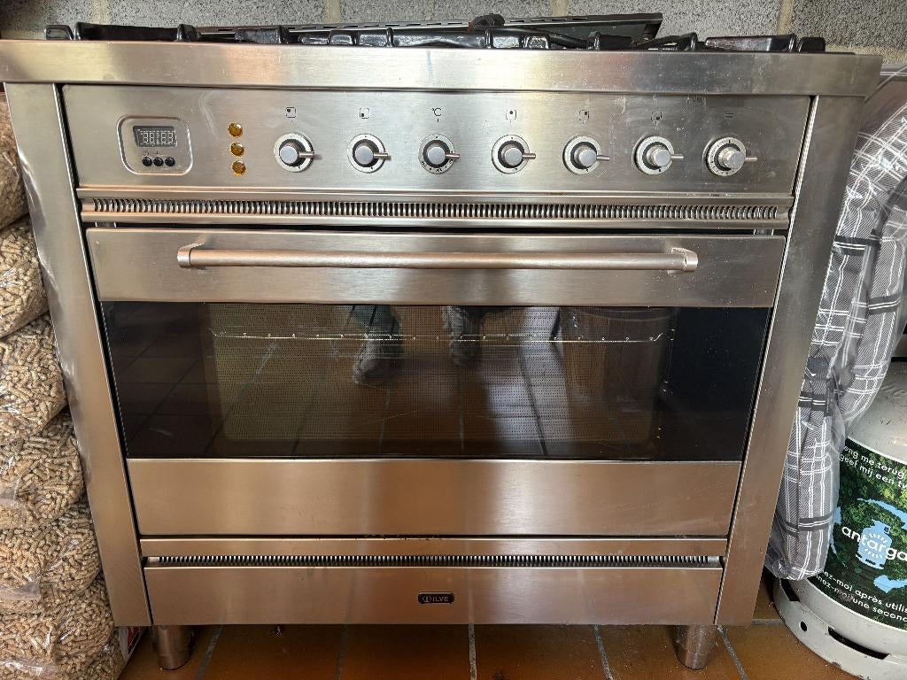fornuis Ilve Luxe Boretti, Elektronische apparatuur, Fornuizen, Ophalen, Gebruikt, 60 cm of meer, 90 tot 95 cm