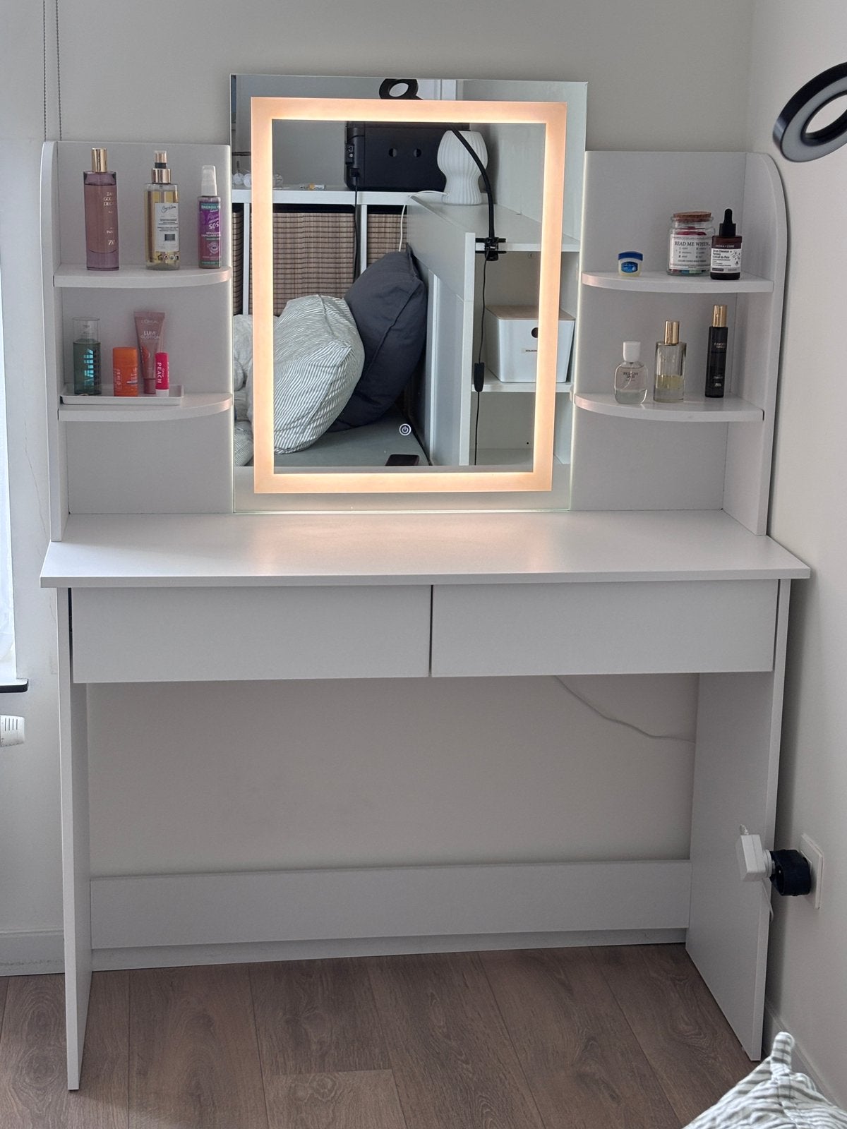 Coiffeuse avec/sans tabouret, Enlèvement ou Envoi, Utilisé, 100 à 150 cm, 100 à 150 cm
