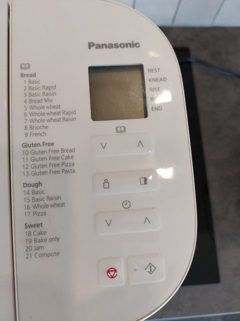 broodbakmachine panasonic, Elektronische apparatuur, Broodbakmachines, 800 tot 1200 gram deeg, Ophalen, Met timer, Gebruikt