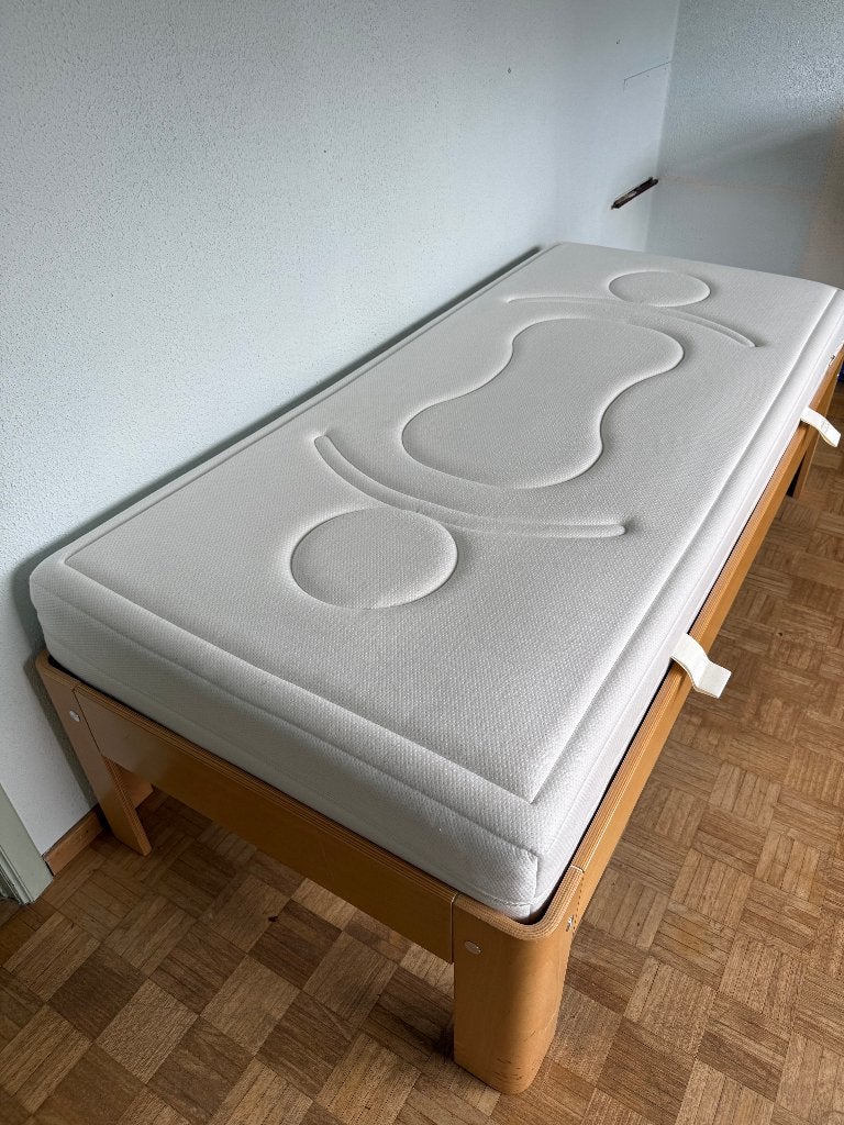 1-persoons Auping bed + pocketveren matras, Huis en Inrichting, Ophalen, Gebruikt, 90 cm, 200 cm