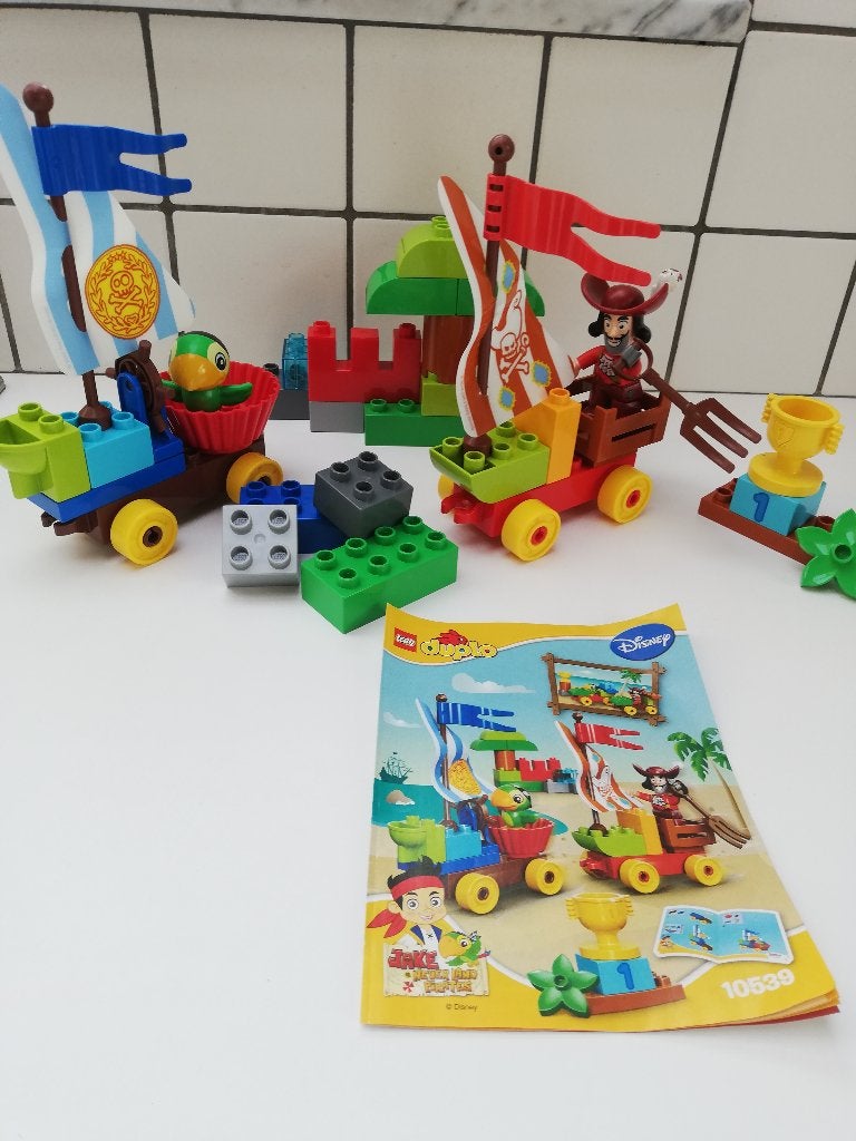 duplo 10539 kapitein haak het strand racen, Ophalen of Verzenden, Compleet, Complete set, Disney