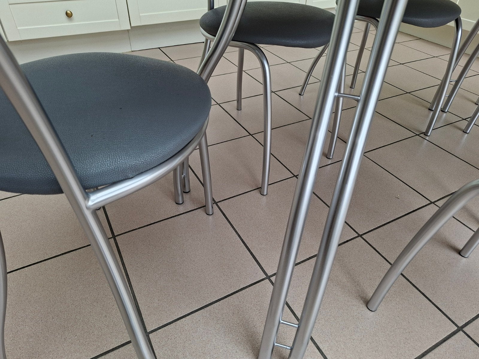 Design tafel en 6 stoelen, Ophalen, 50 tot 100 cm, 100 tot 150 cm, Zo goed als nieuw