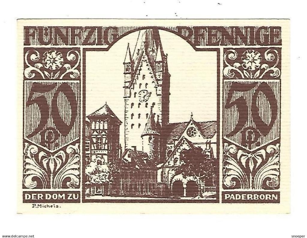 notgeld Paderborn 50 pfennig 1043.5, Postzegels en Munten, Verzenden, Duitsland, Los biljet