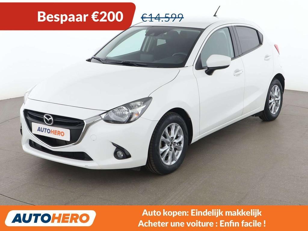 Mazda 2 1.5 Exclusive-Line (bj 2017, automaat), Stof, Gebruikt, Zwart, Wit