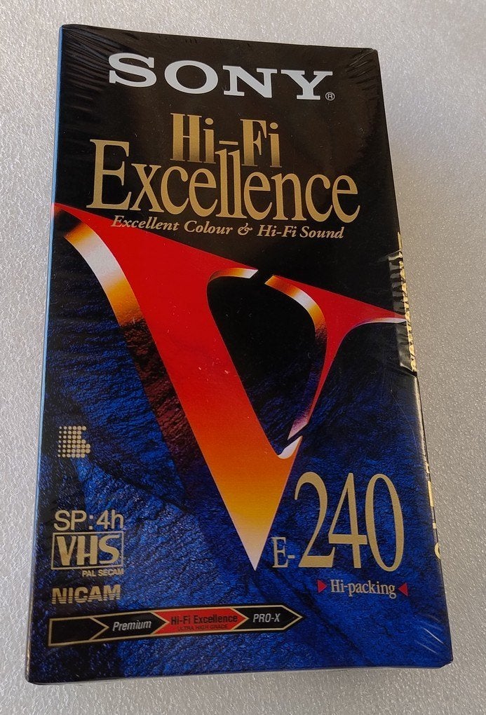 Cassette vidéo VHS SONY Hi-Fi Excellence 240 min (neuf), Enlèvement ou Envoi, Neuf, dans son emballage, VHS