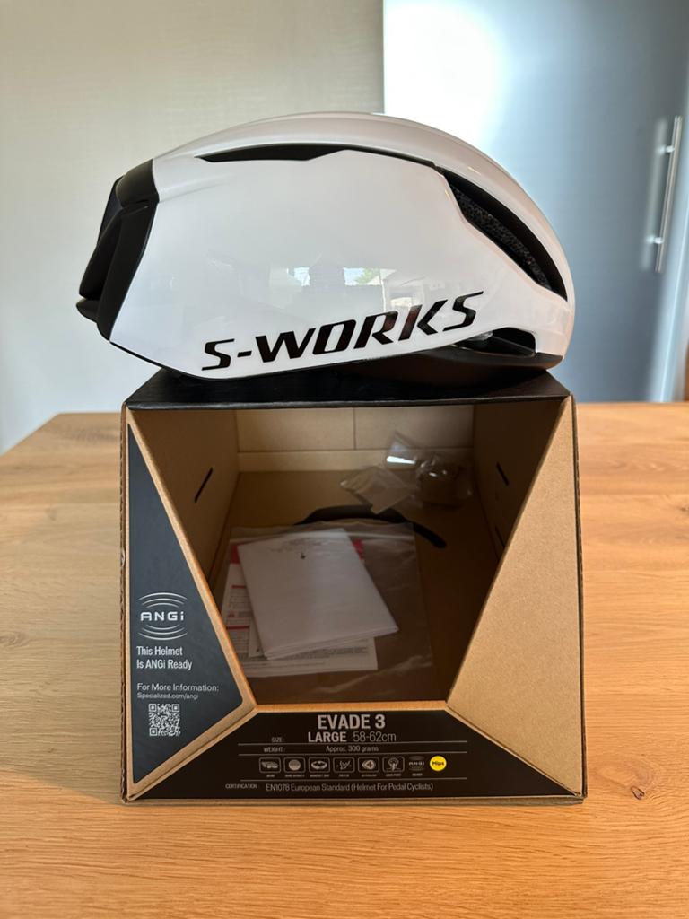 Specialized S-Works Evade 3 White/Black Large, Fietsen en Brommers, Zo goed als nieuw, L, Heer of Dame, Specialized s-works