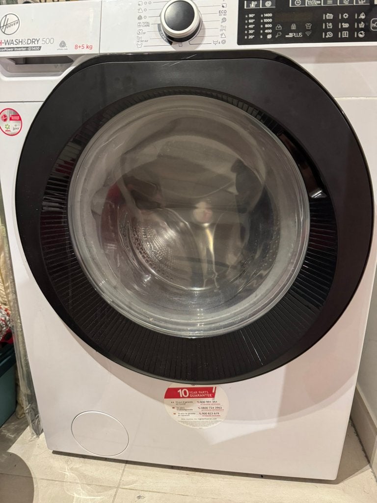 Ηoover H-WASH&DRY 500 Washer Dryer 8+5kg, Ophalen, Zo goed als nieuw, Voorlader, 85 tot 90 cm