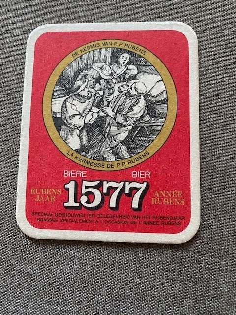 Sous-bock bière RUBENS  (1977), Verzamelen, Biermerken, Ophalen of Verzenden, Zo goed als nieuw, Viltje(s)