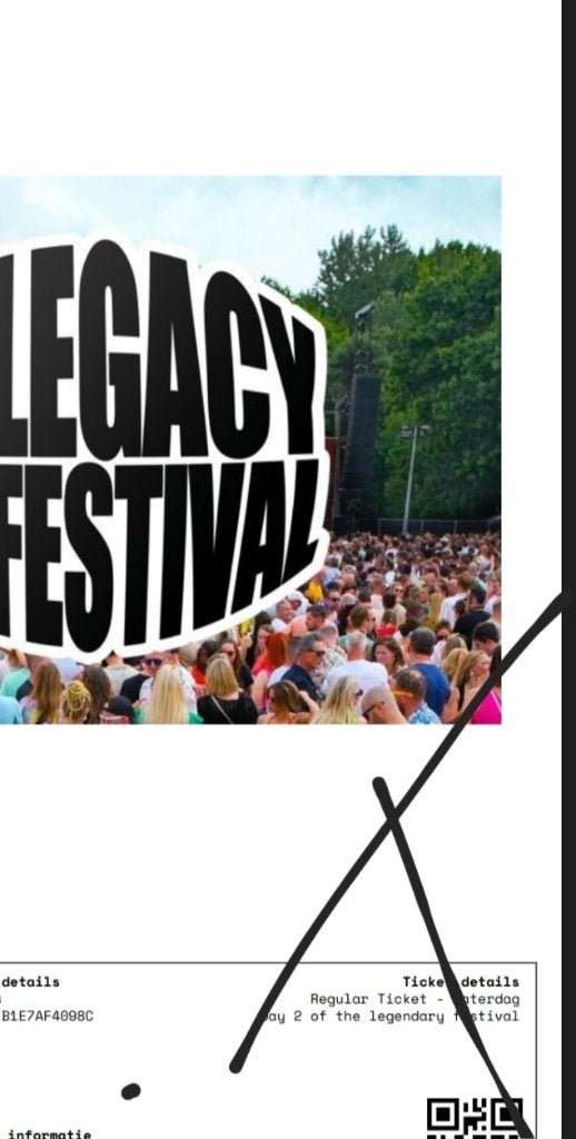 Ticket legacy zaterdag 2026, Tickets & Billets