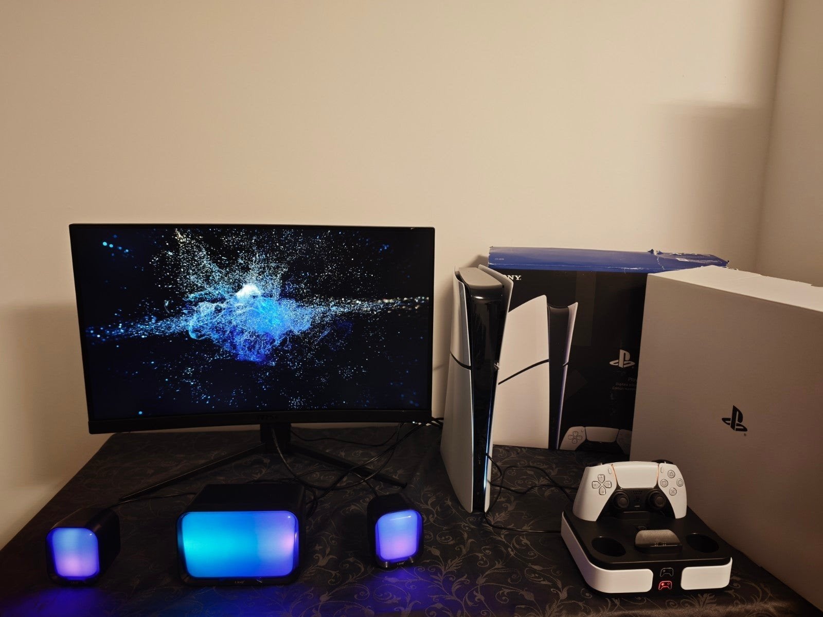 Playstation 5 met MSI-schermbox, opladercontroller, Ophalen