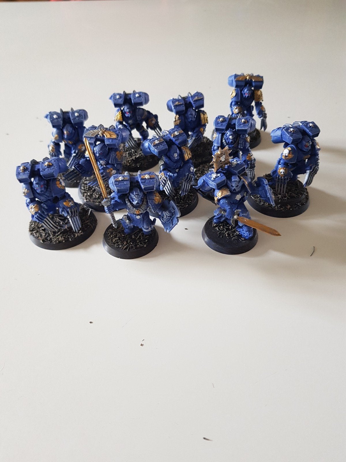 40k, space marines, vanguard veteran squad with jump packs, Hobby en Vrije tijd, Gebruikt, Figuurtje(s), Warhammer, Ophalen of Verzenden