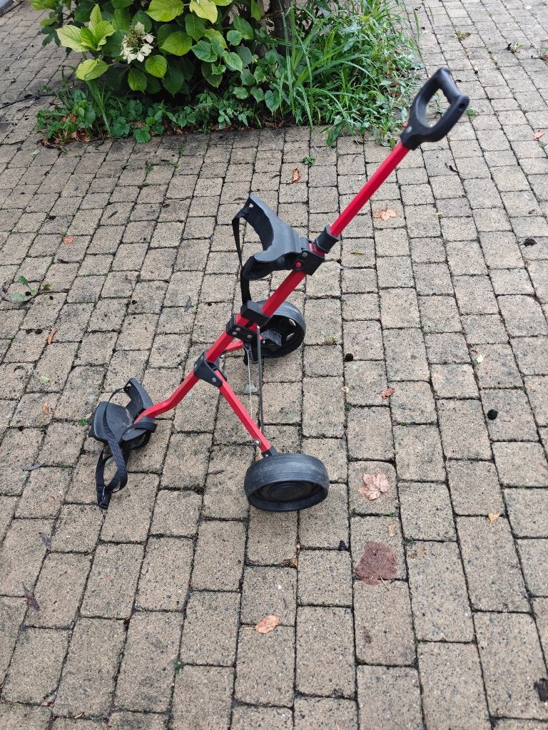 Golfkar met twee wielen voor kinderen, Sport en Fitness, Golf, Ophalen, Gebruikt, Overige typen, Overige merken