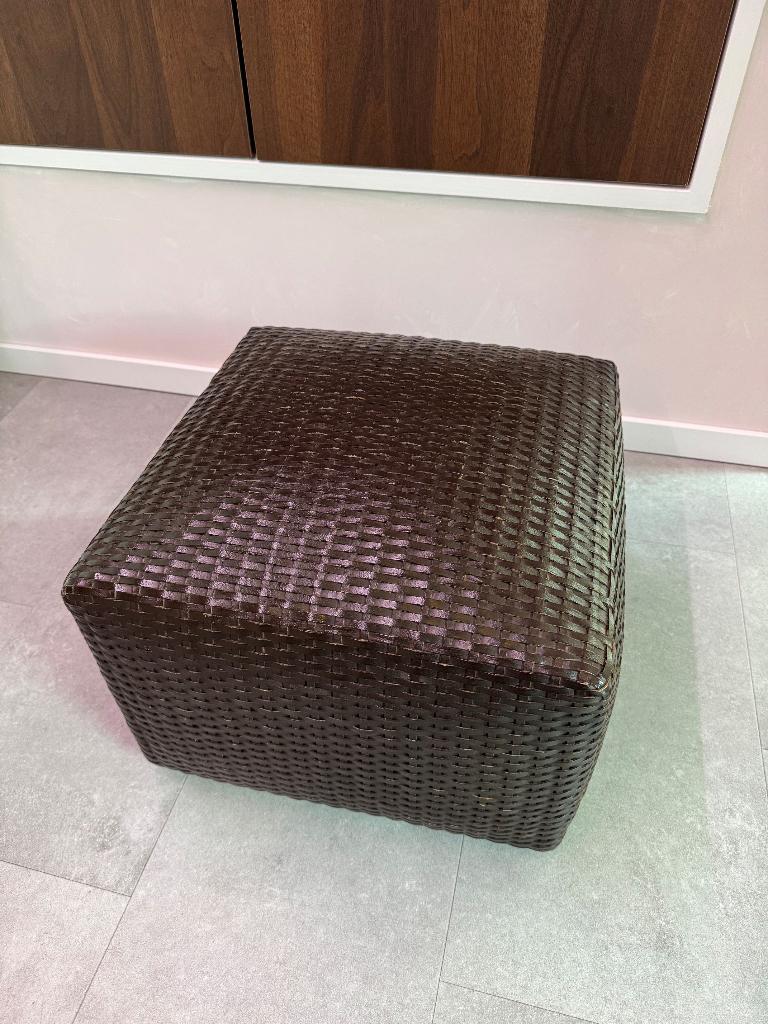 Poufs en cuir Ligne Roset, Maison & Meubles, Canapés | Repose-pieds & Poufs, Enlèvement, Utilisé, Moins de 50 cm, Rectangulaire