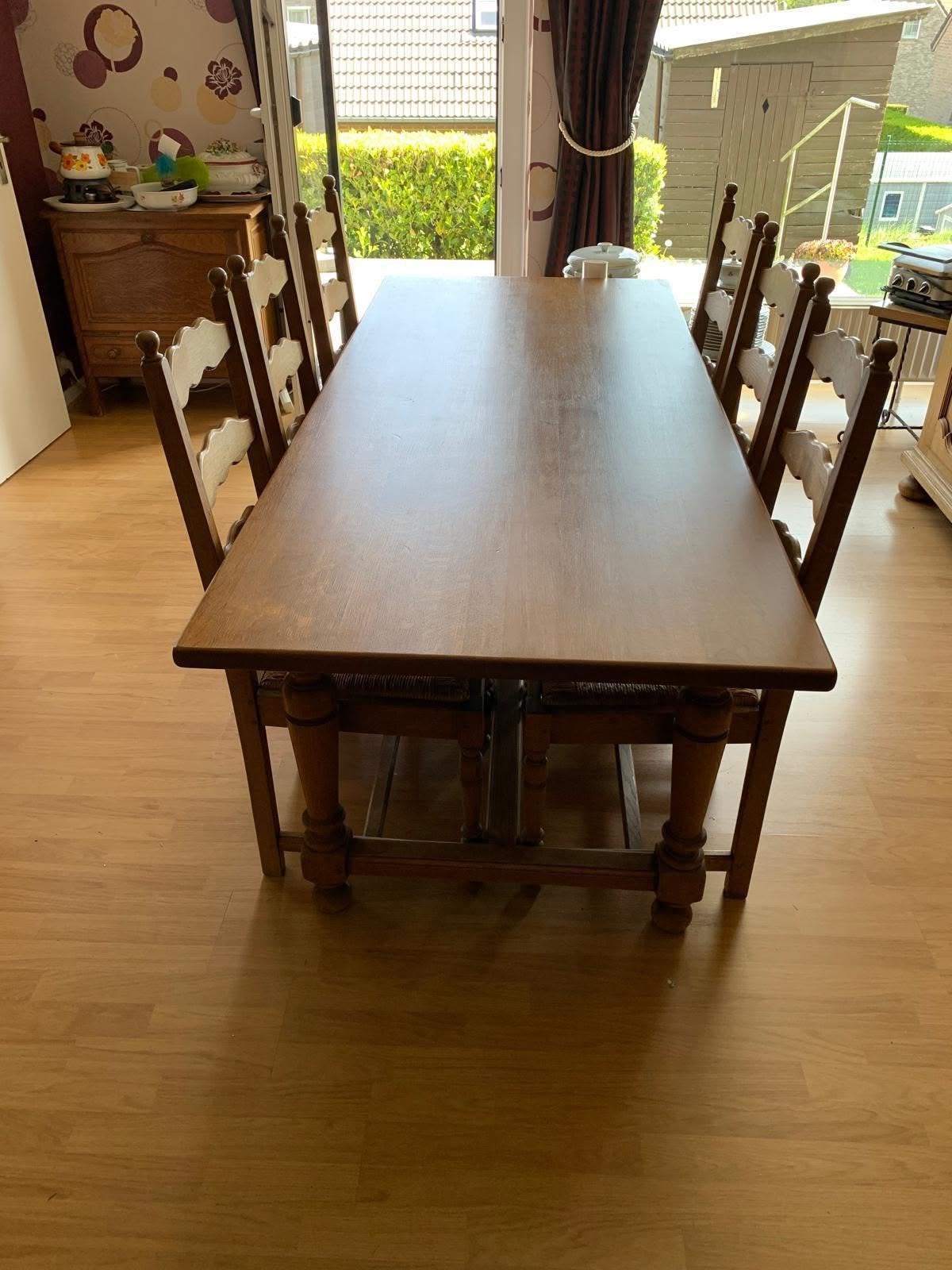 Salle à manger en chêne, Enlèvement, Utilisé, 6 à 8 chaises