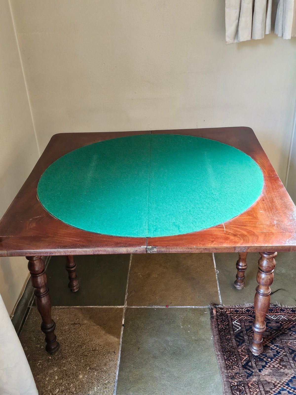 Antieke kaarttafel pokertafel, Ophalen