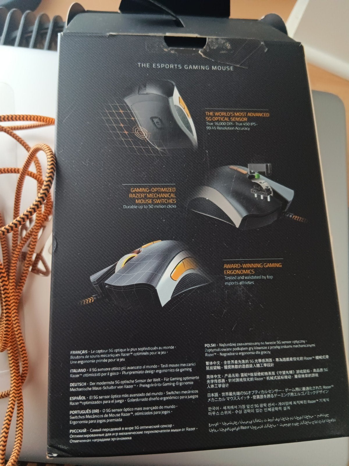 Razer Overwatch DeathAdder Elite, Enlèvement, Droitier, Razer