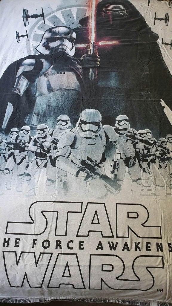 STAR WARS KATOENEN DEKBEDOVERTREK 1 PERS, Ophalen, Gebruikt, Eenpersoons, Dekbedovertrek
