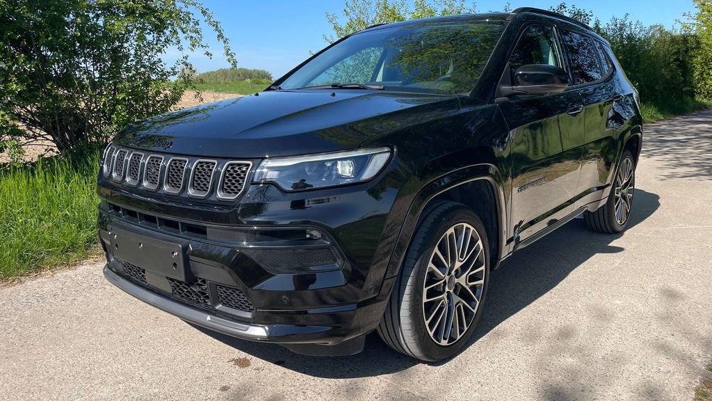 Jeep Compass Compass 1.5 Turbo MHEV Summit DCT Prix TVAC Ful, Gebruikt, Zwart, 4 cilinders, Zwart