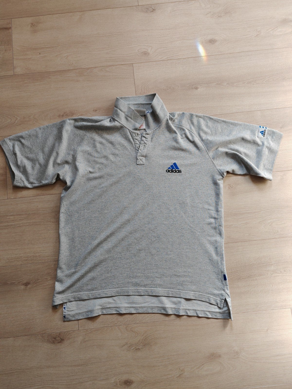 Adidas Vintage heren polo shirt grijs – Maat L / XL – Topsta, Kleding | Heren, Polo's, Maat 52/54 (L), Ophalen of Verzenden, Zo goed als nieuw