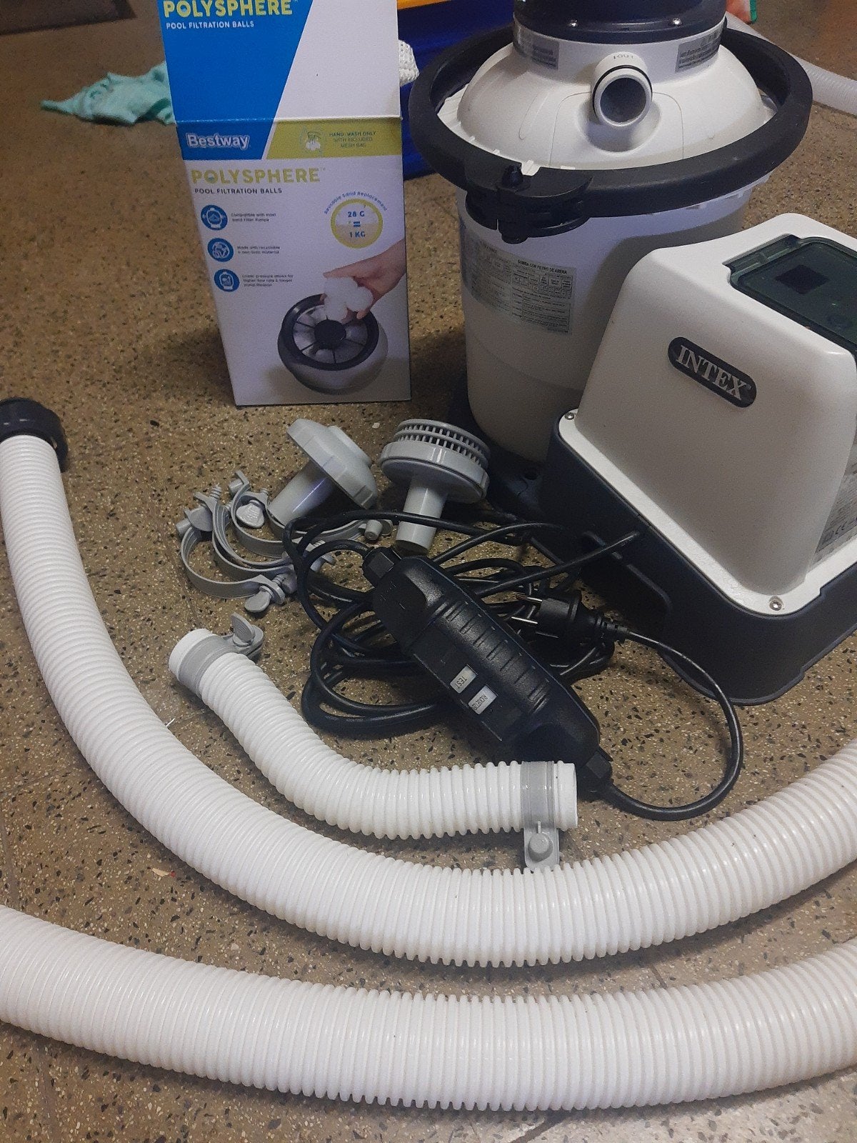 zandfilterpomp Intex Crystal Clear SX 925 + filter bollen, Ophalen, Zo goed als nieuw, Filter