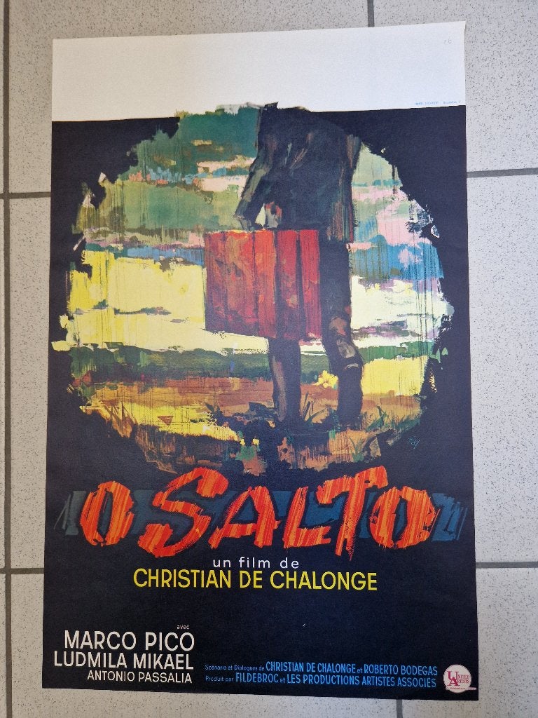 filmaffiche O Salto 1967 filmposter, Enlèvement ou Envoi, Rectangulaire vertical, A1 jusqu'à A3, Comme neuf