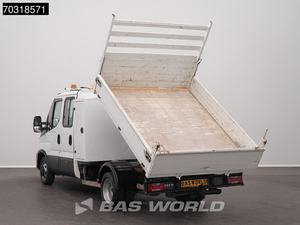 Iveco Daily 35C14 Open Laadbak Dubbel Cabine 3,5t Trekhaak D, Auto's, Bestelwagens en Lichte vracht, Stof, Euro 6, Iveco, Wit