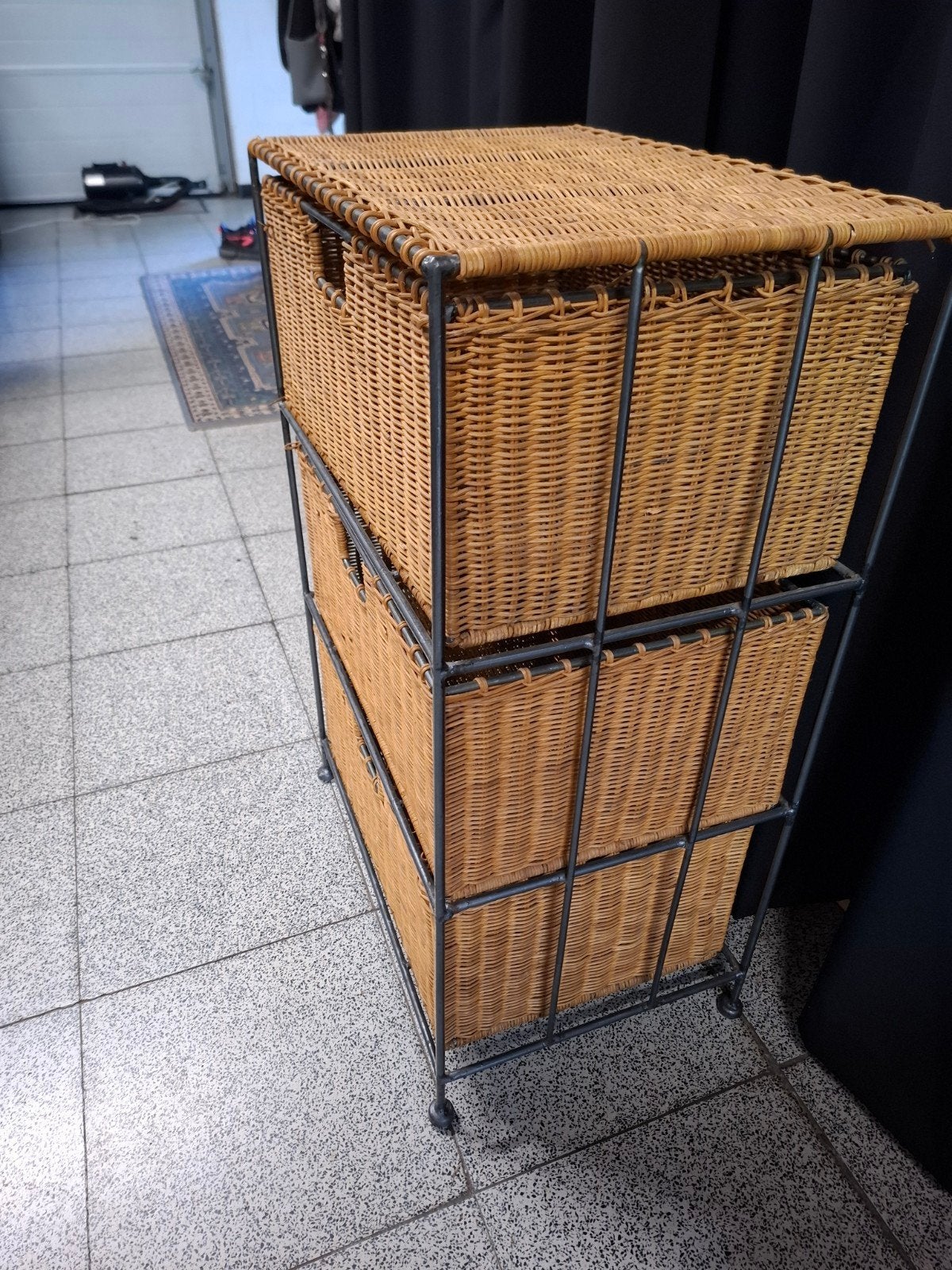 rieten rekje met 3schuifjes, Ophalen, Minder dan 50 cm, Minder dan 50 cm, 50 – 75