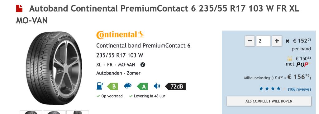 4x 255/55 17” zomerbanden Merc V (7.000 km gereden), Pneus été, Véhicule utilitaire, Enlèvement, Pneu(s)