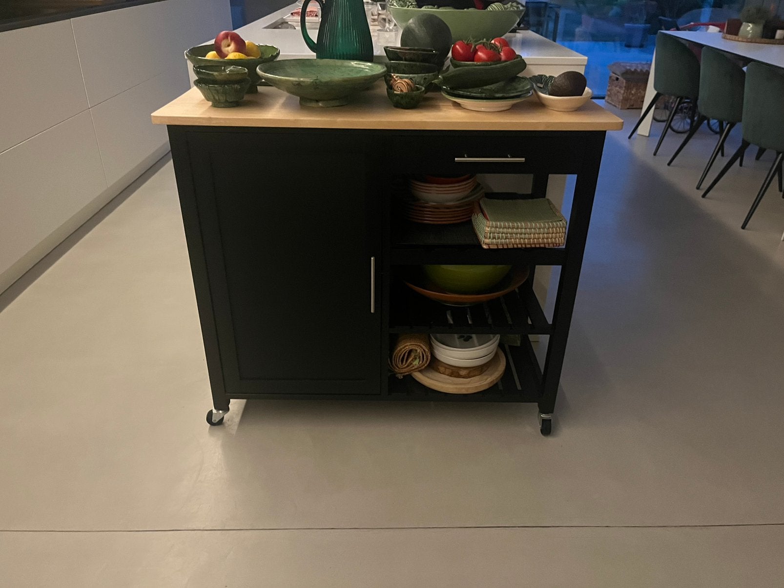 Keuken trolley zwart, Enlèvement, Utilisé