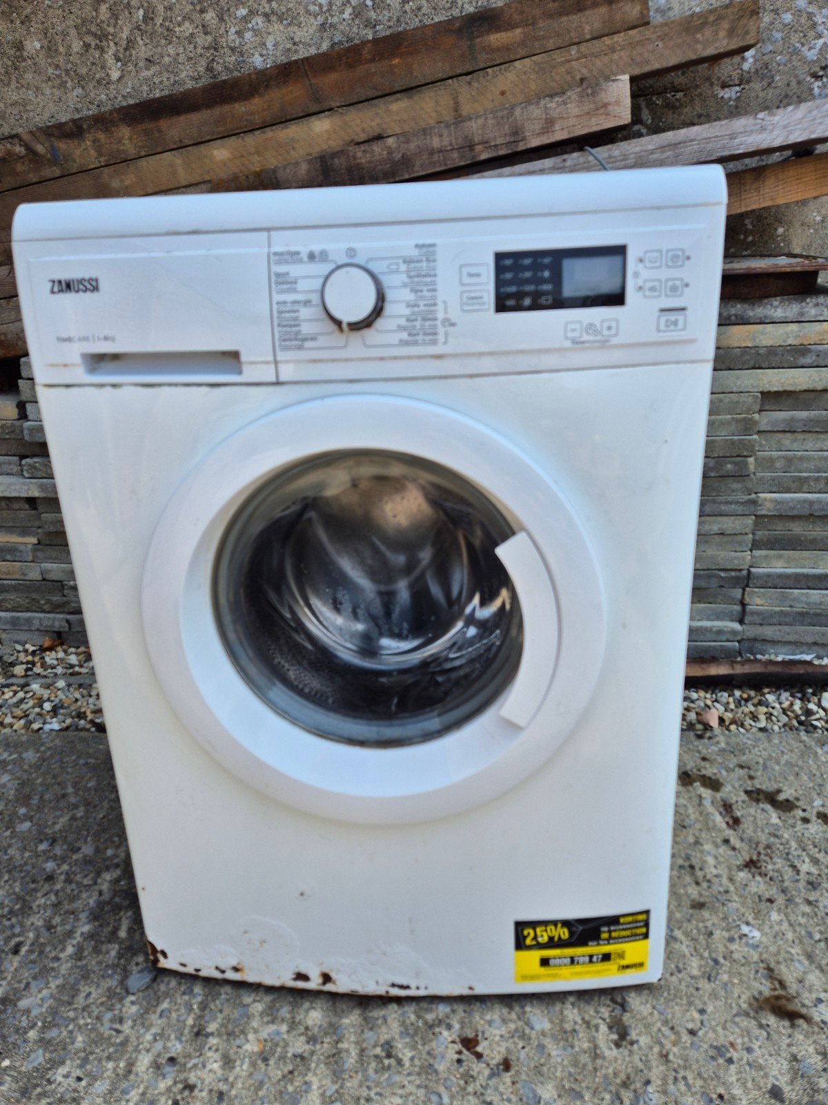 wasmachine zanussi, Enlèvement