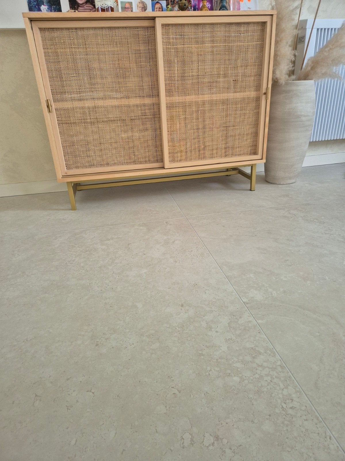 Bohemian dressoir webbing natuur goud metaal, Huis en Inrichting, Ophalen, Zo goed als nieuw, Overige houtsoorten