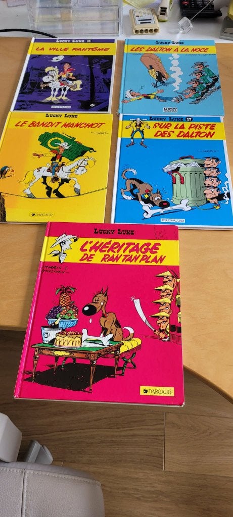 Stripboeken Lucky Luke, Boeken, Morris, Meerdere stripboeken, Ophalen, Gelezen