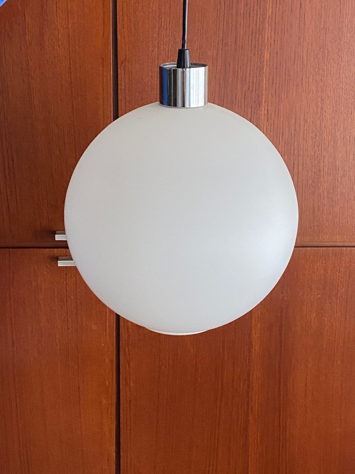 Vintage opaline hanglamp, Ophalen, Gebruikt, Glas, E27 (groot)
