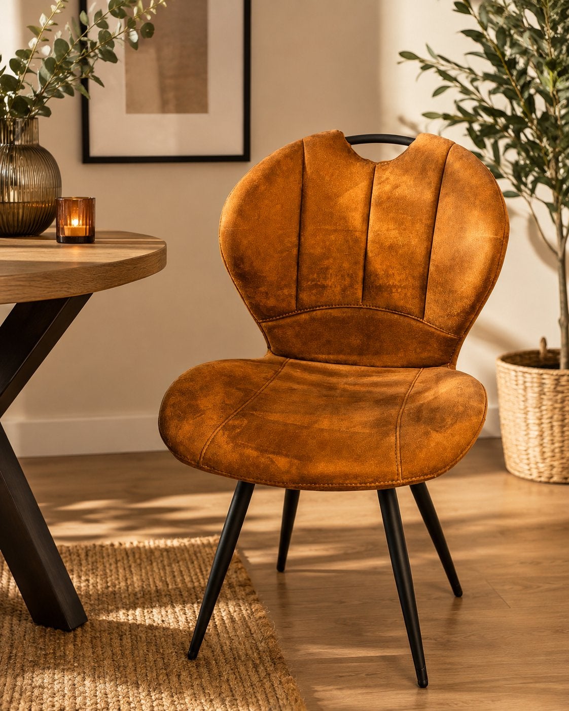 4 mooie eetkamerstoelen – goede staat, Huis en Inrichting, Ophalen, Gebruikt, Bruin