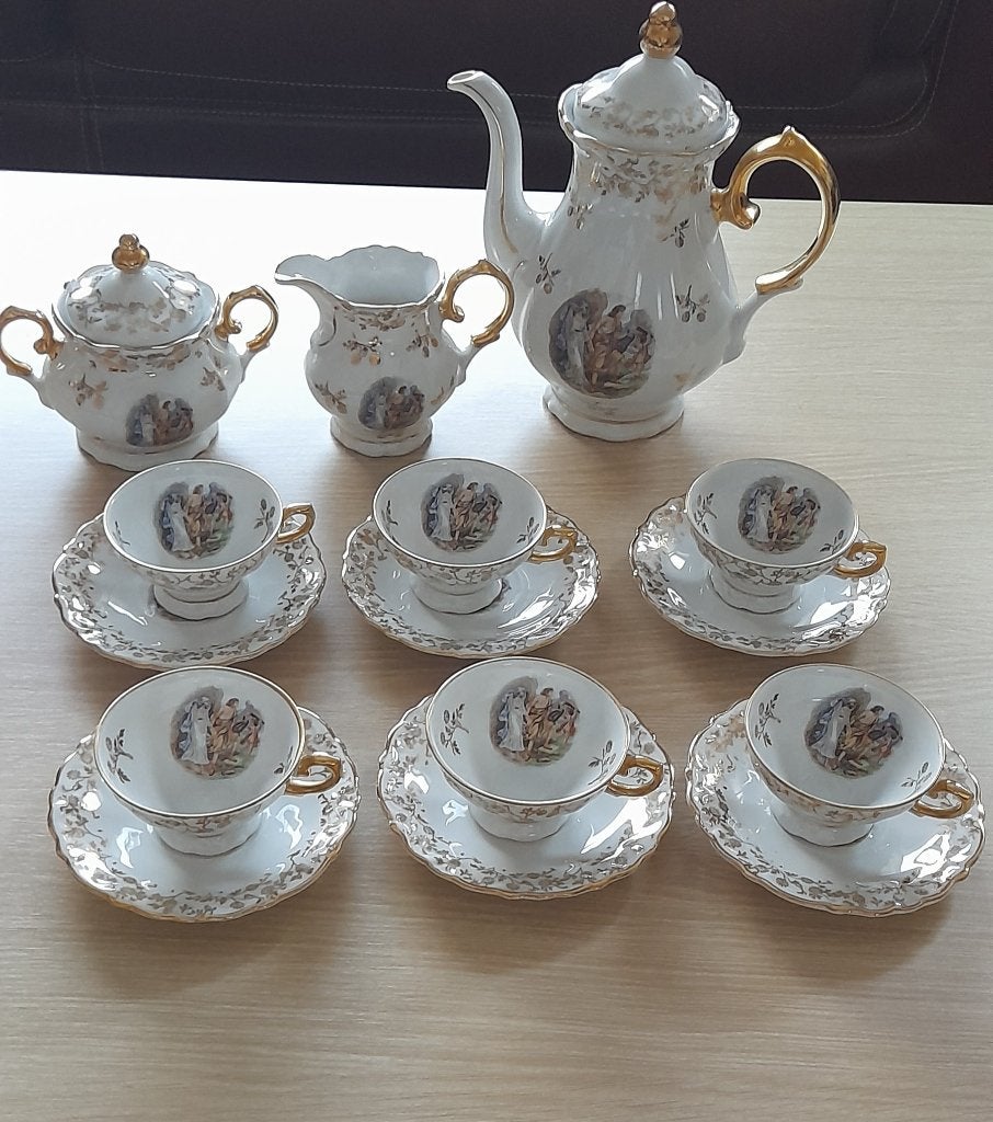Theeservies in beierse porcelein, Antiek en Kunst, Ophalen