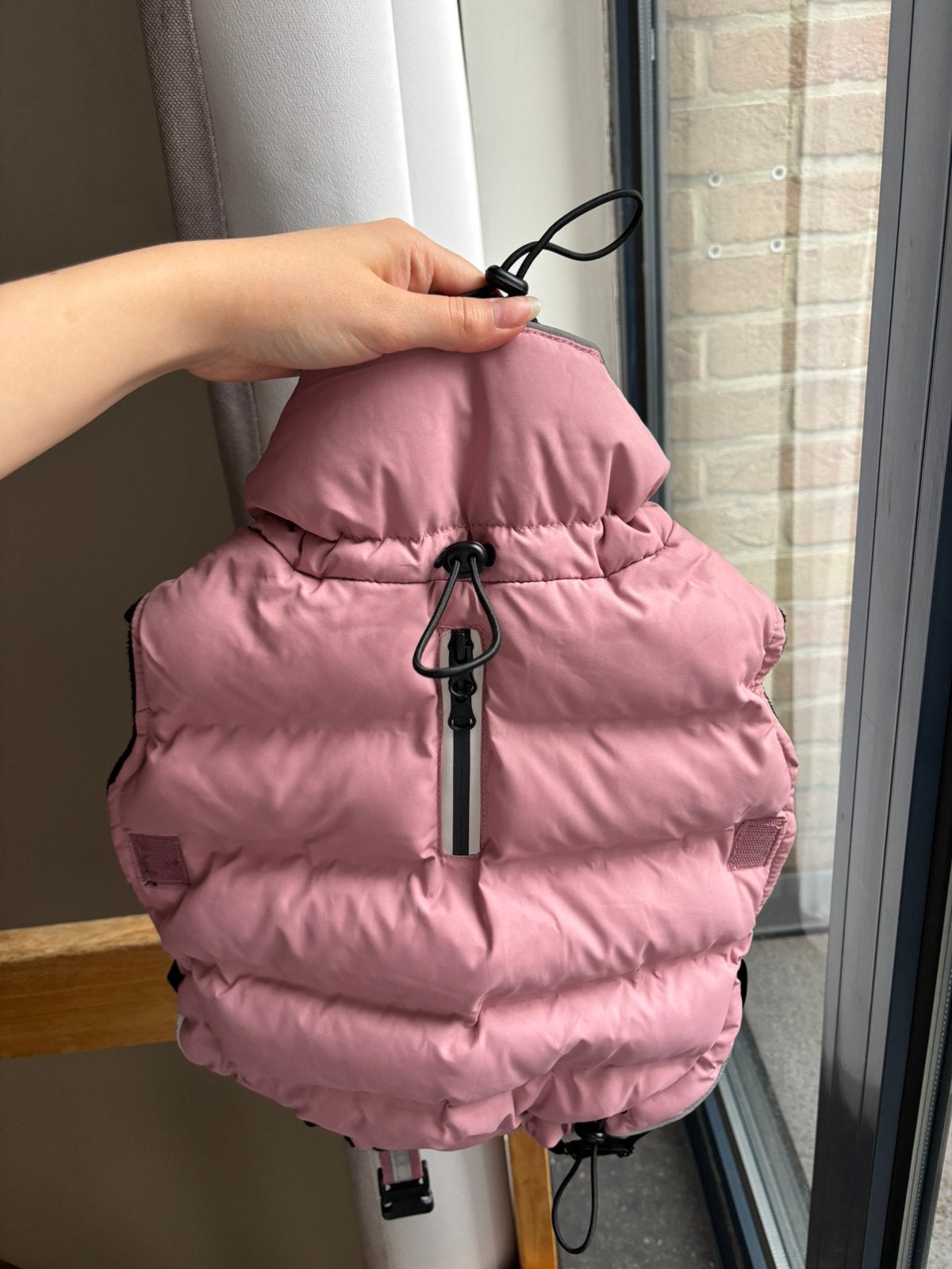 Roze hondenjas – warm en comfortabel – maat M, Ophalen, Zo goed als nieuw