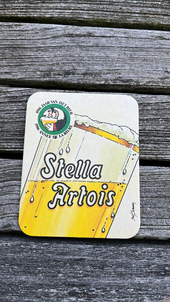 Bierviltje Stella Artois - retro, Collections, Marques de bière, Enlèvement ou Envoi, Comme neuf, Stella Artois