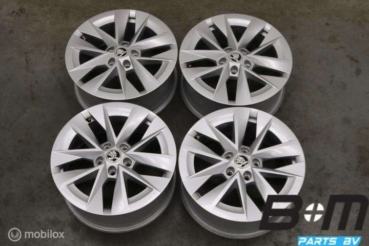 ORIGINEEL! 17 inch velgen Skoda Octavia 4! 5E3601025E, Gebruikt, Velg(en)