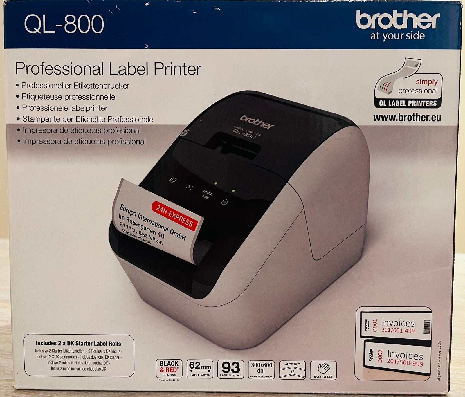 Brother QL-800—NIEUWE professionele labelprinter, Computers en Software, Ophalen of Verzenden, Zo goed als nieuw