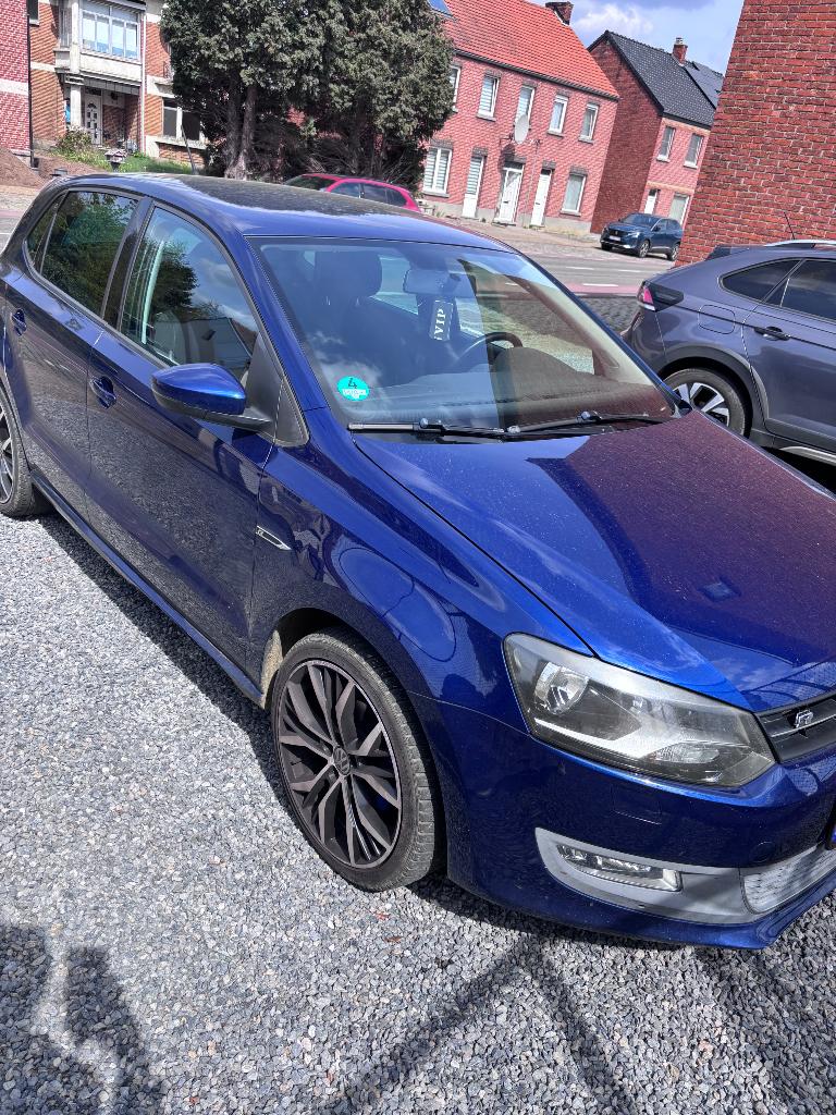 Volkswagen polo R line 2010, Auto's, Automaat, Stof, Blauw, 5 zetels