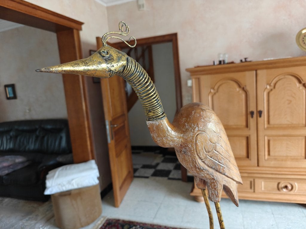 Houten reiger, Enlèvement, Comme neuf, Autres matériaux