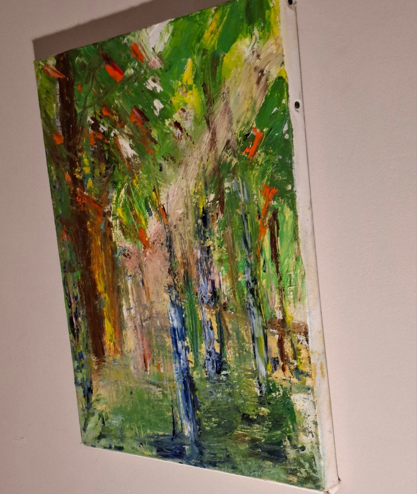 Handgeschilderd schilderij (replica '24) "Lueur de Lumière", Antiek en Kunst, Ophalen of Verzenden