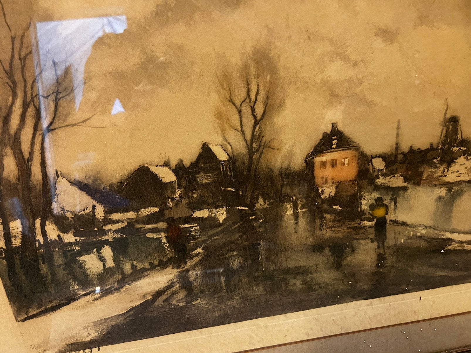 Saverys schilderij of ets of dergelijke, Antiek en Kunst, Ophalen