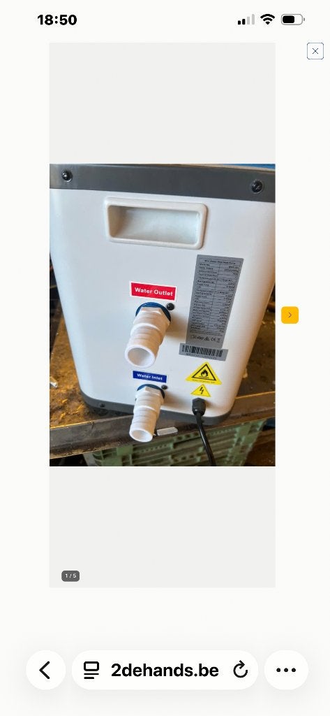 Zwembadverwarming, Ophalen of Verzenden