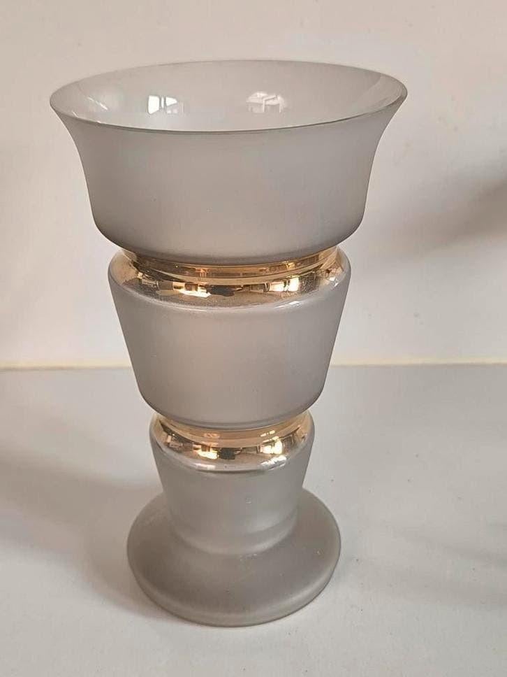 Vintage granietglazen vaas, Ophalen of Verzenden, Glas