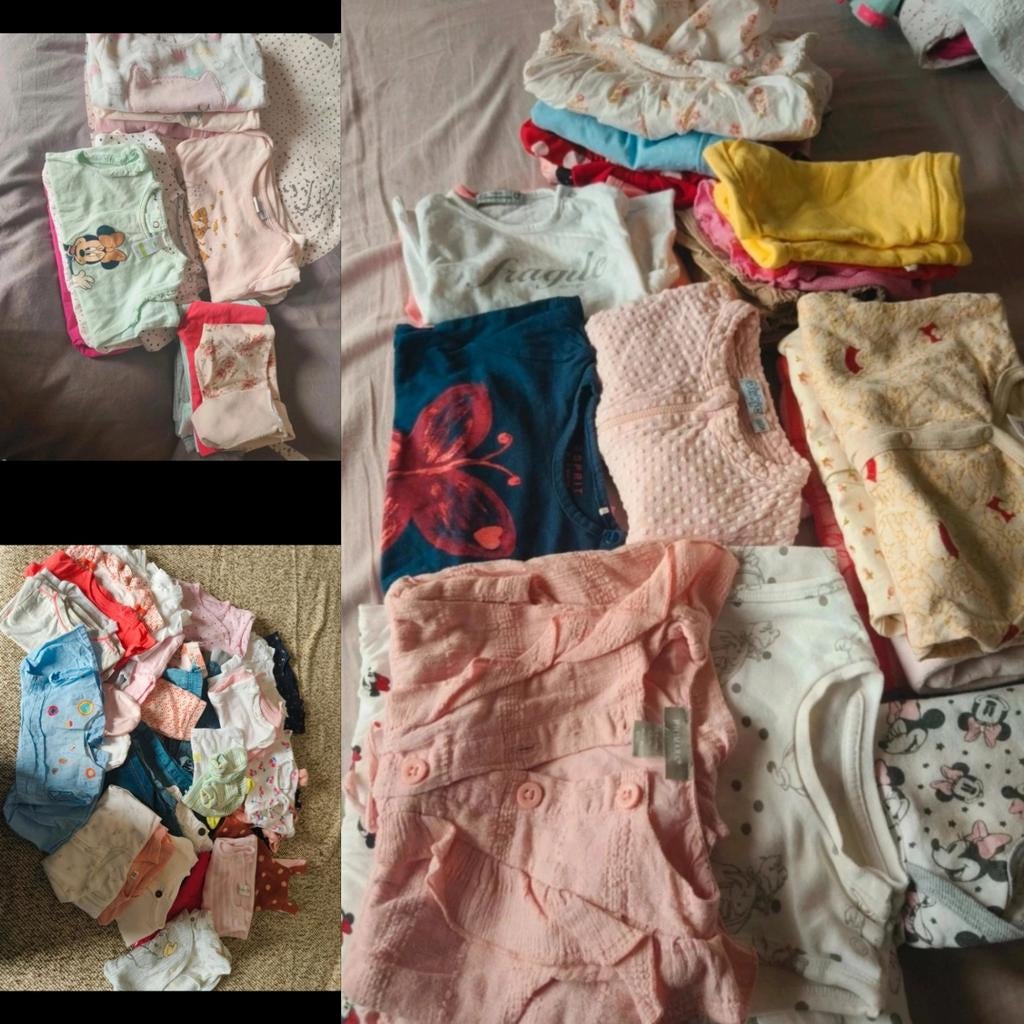 lot vetements filles taille 50-74, Enlèvement ou Envoi