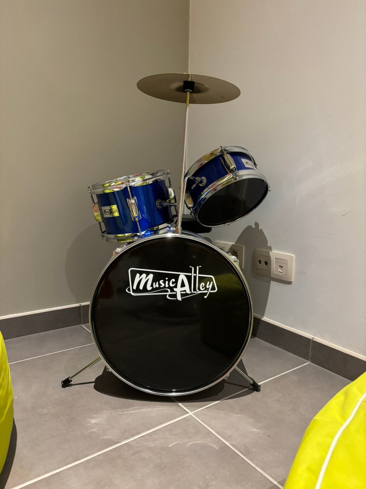 3-delig drumstel music alley, Musique & Instruments, Enlèvement, Comme neuf, Autres marques