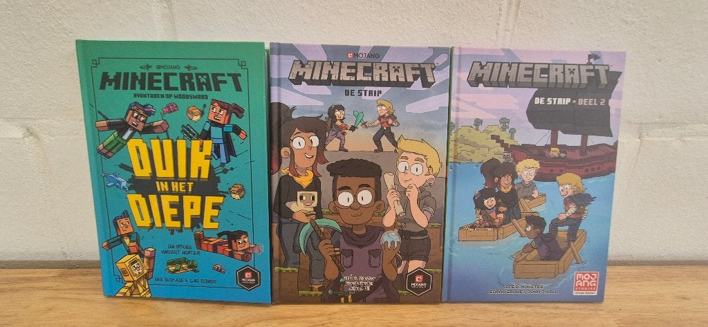Livres Minecraft : 3 parties — La bande dessinée 1&2 + autre, Plusieurs BD, Enlèvement ou Envoi, Comme neuf, Sfé R. Monster