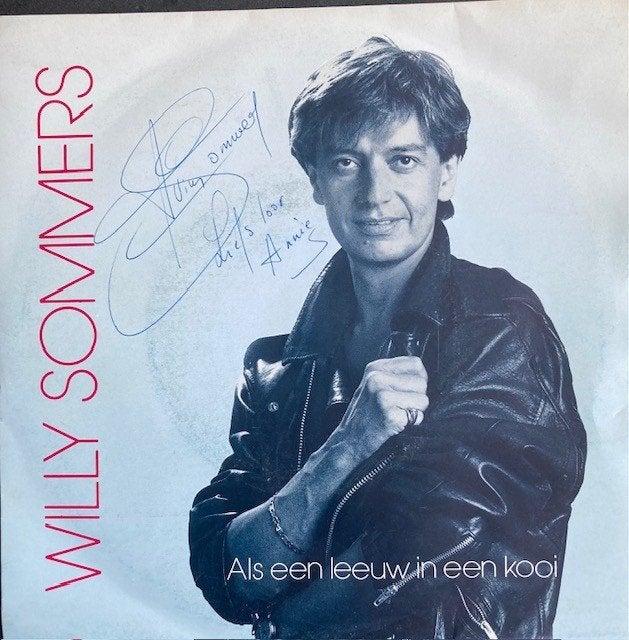 Willy Sommers –(gesigneerd)- Als Een Leeuw In Een Kooi, En néerlandais, Enlèvement ou Envoi, 7 inch, Comme neuf