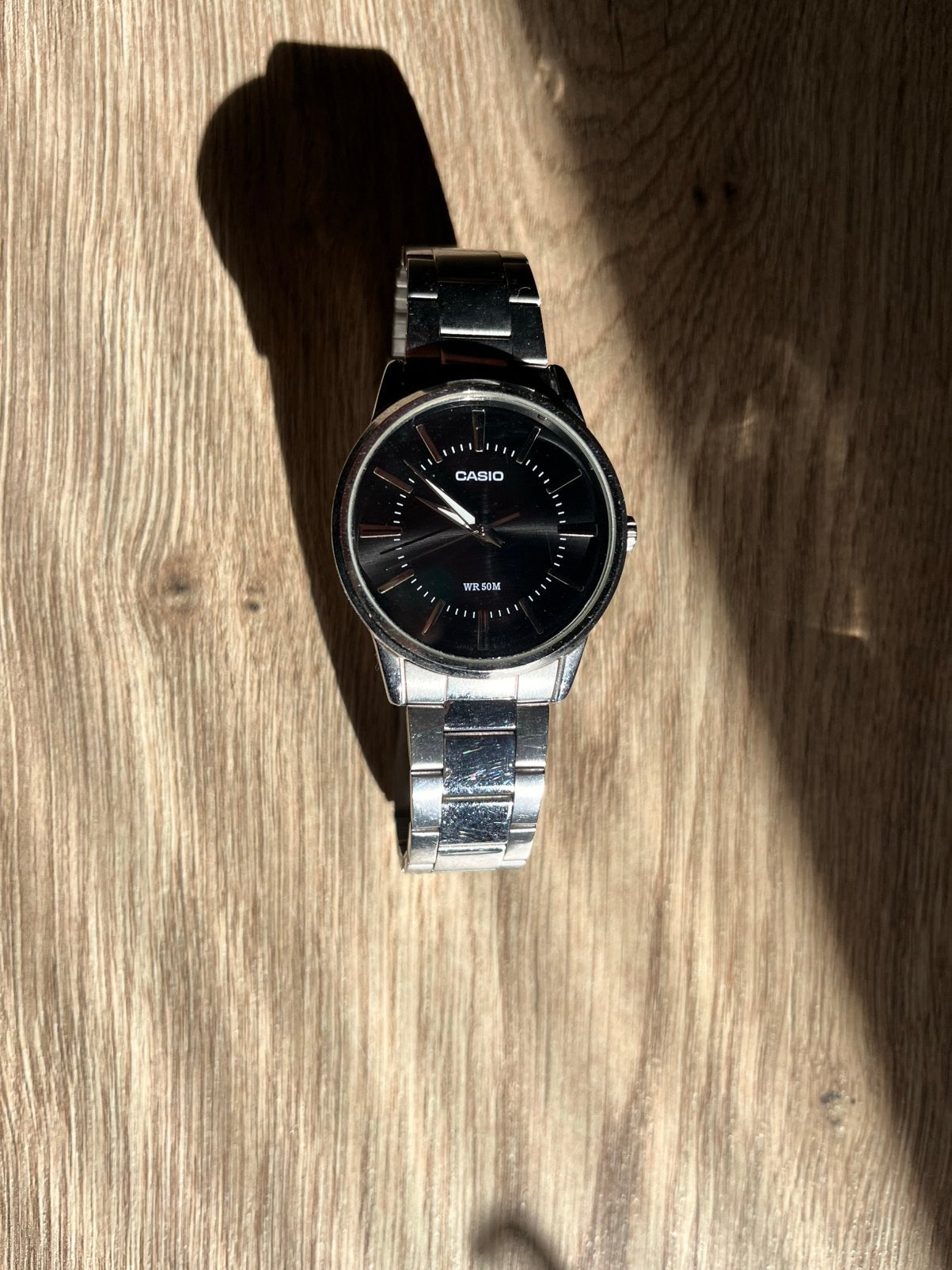 Casio horloge zilver met zwart, Ophalen, Zo goed als nieuw, Zilver, Casio